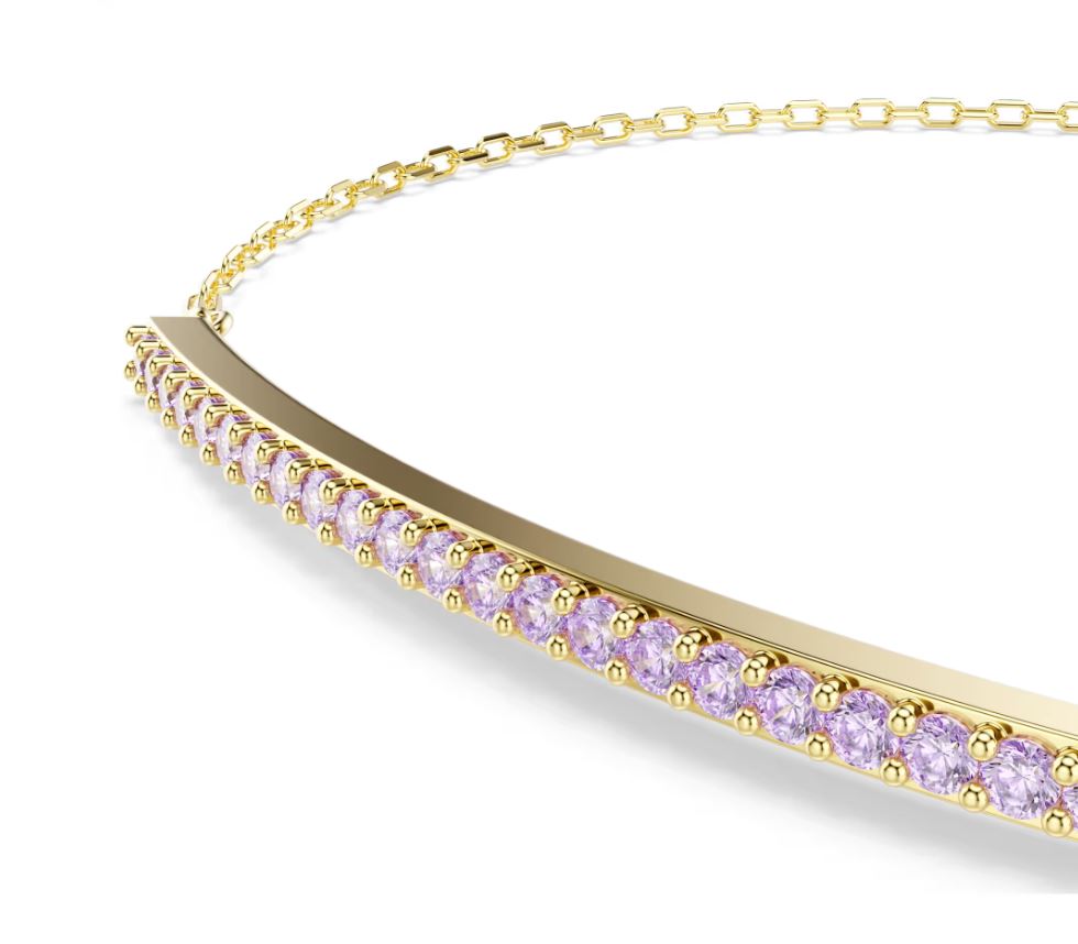 Only bracelet Round cut, Purple, 18K gold finish (M) - Image 2