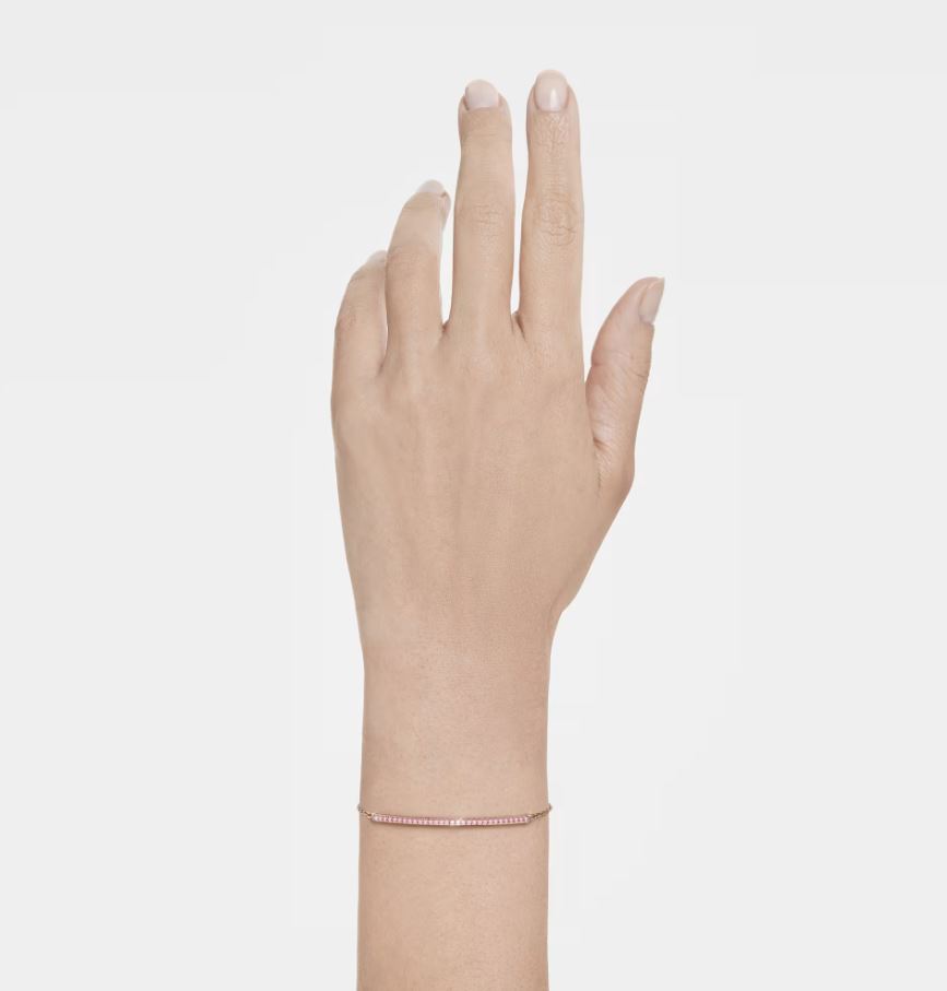 Only bracelet Round cut, Pink, 18K rose gold finish (M) - Image 3