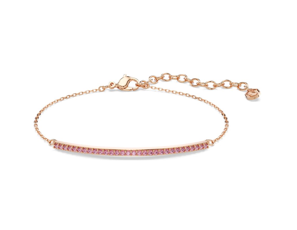 Only bracelet Round cut, Pink, 18K rose gold finish (M)