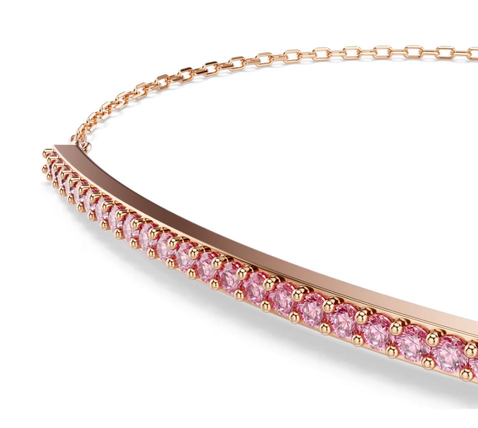 Only bracelet Round cut, Pink, 18K rose gold finish (M) - Image 2