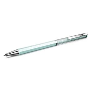 Crystalline ballpoint pen Blue lacquered, chrome plated