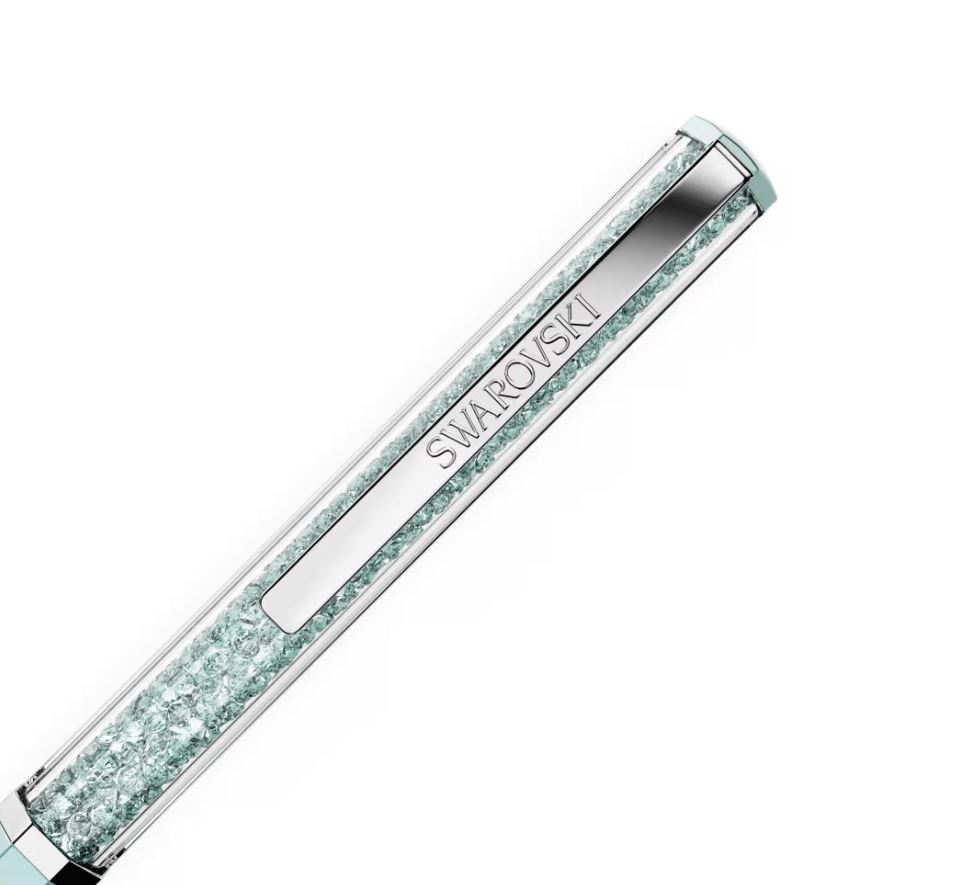 Crystalline ballpoint pen Blue lacquered, chrome plated - Image 2