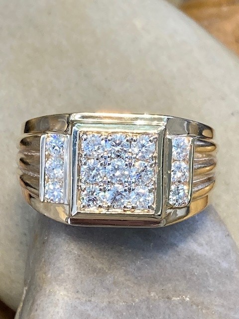 115-17771 MEN'S DIAMOND SIGNET STYLE