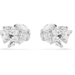 Mesmera ear cuffs Marquise cut, White, Rhodium plated
