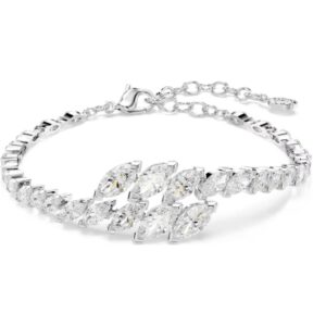 Mesmera bracelet Marquise cut, White, Rhodium plated (M)