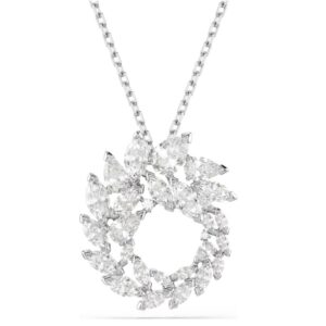 Mesmera pendant Marquise cut, White, Rhodium plated