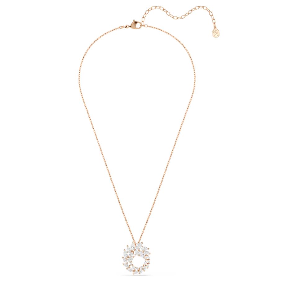 Mesmera pendant Marquise cut, White, 18K rose gold finish - Image 2