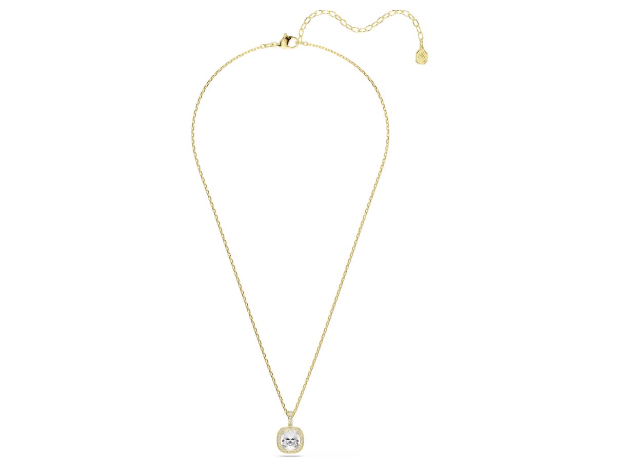 Una Angelic pendant Cushion cut, White, 18K gold finish - Image 2