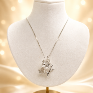 Cherry Blossom Branch Necklace– From the Botanical Garden Collection - Image 2