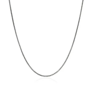 Box Chain Necklace, Sterling Silver, 1.6MM (20in)