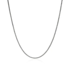 Curb Chain Necklace, Sterling Silver, 2.1MM (22in)