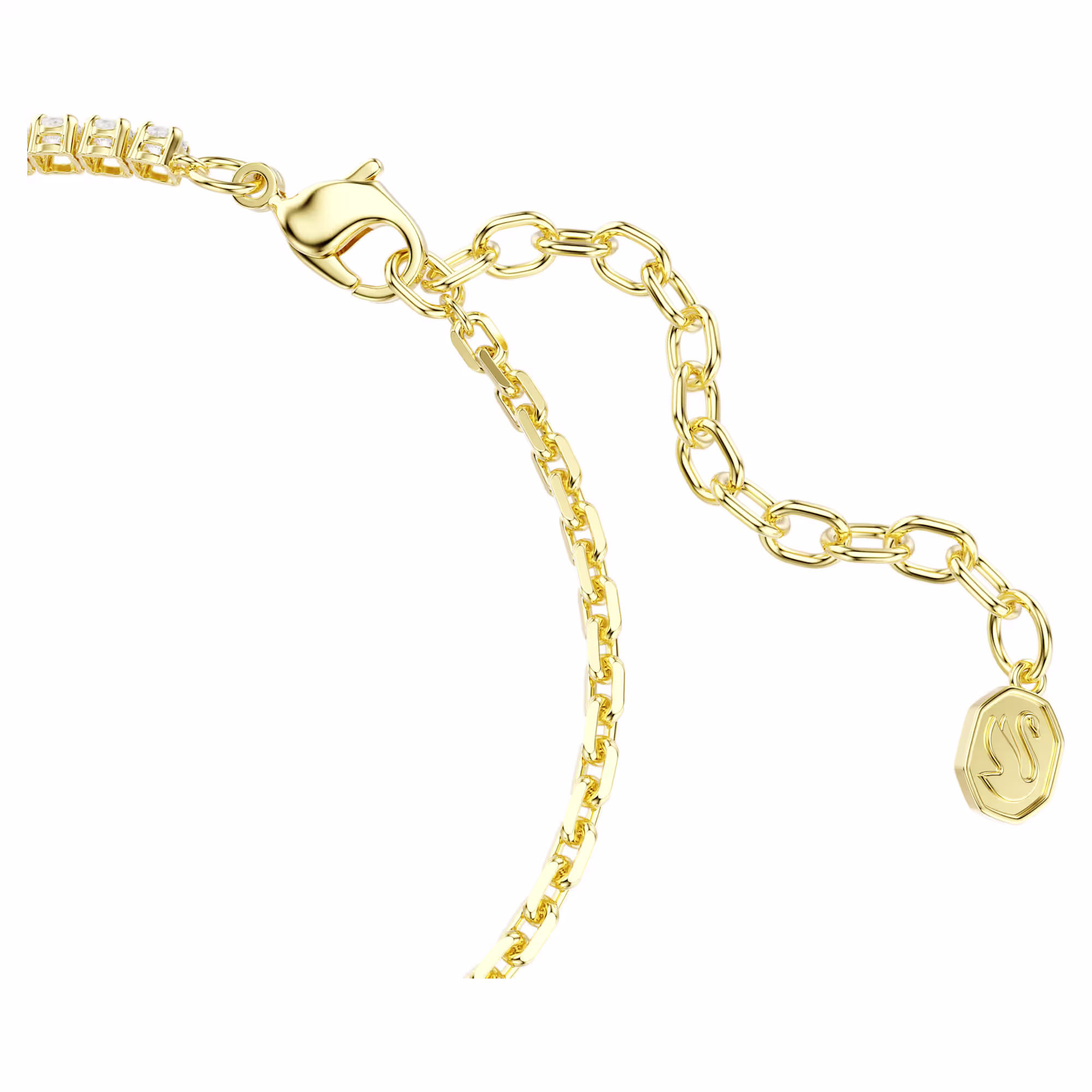 Matrix bracelet Round cut, White, 18K gold finish - Image 4