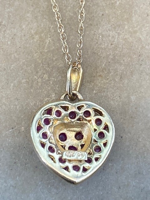 116-15142 RUBY HEART NECKLACE - Image 3