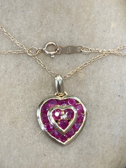 116-15142 RUBY HEART NECKLACE - Image 6