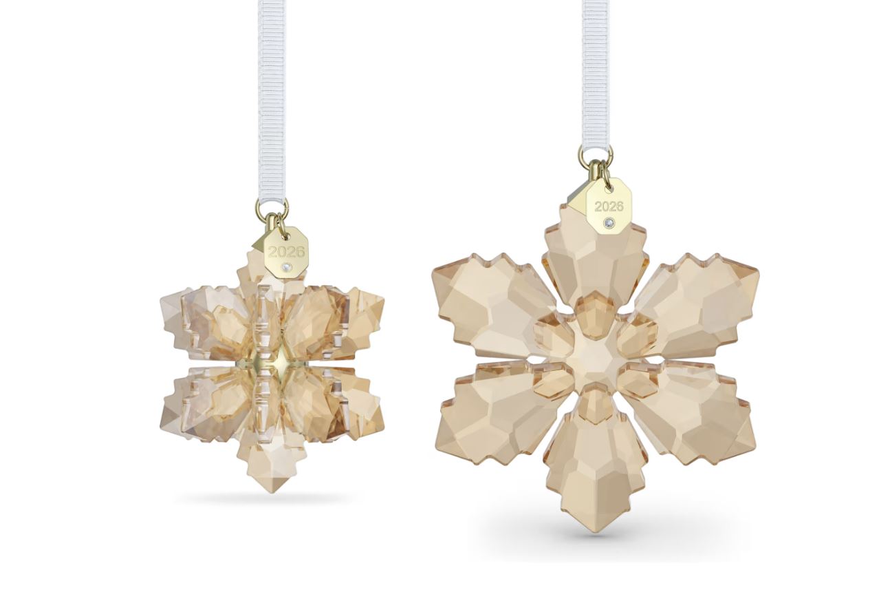 Annual Edition Festive 3D Ornament Set 2026 Gold tone
