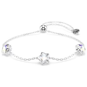 Chroma bracelet Star, White, Rhodium plated (M)