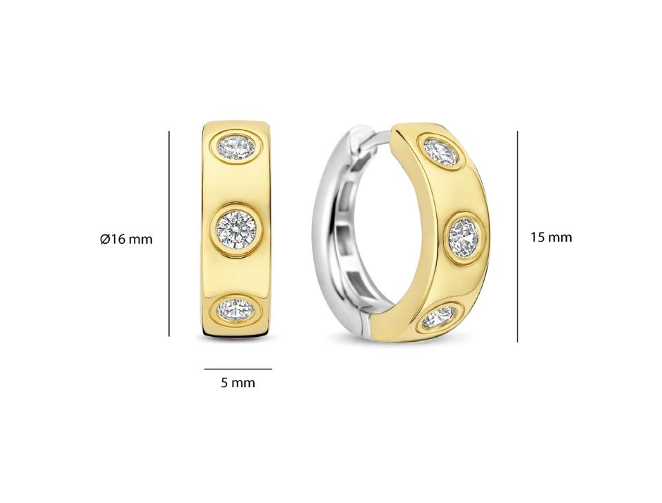 TI SENTO Classic Zirconia Hoops - 78046ZY - Image 2