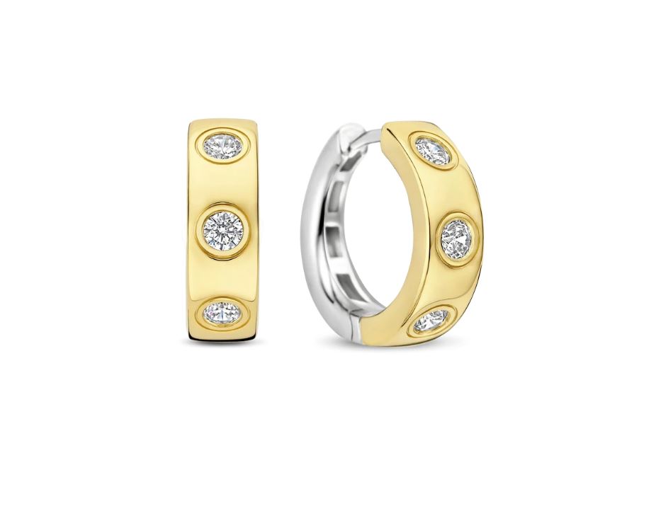 TI SENTO Classic Zirconia Hoops - 78046ZY