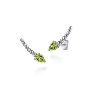 Preorder – 925 Sterling Silver Bujukan and Peridot Ear Climber Earrings
