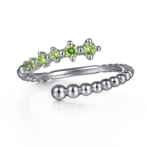 Preorder – 925 Sterling Silver Bujukan and Peridot Bypass Ring