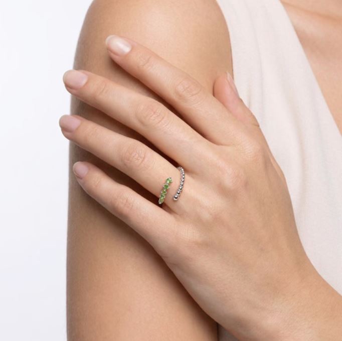Preorder – 925 Sterling Silver Bujukan and Peridot Bypass Ring - Image 2
