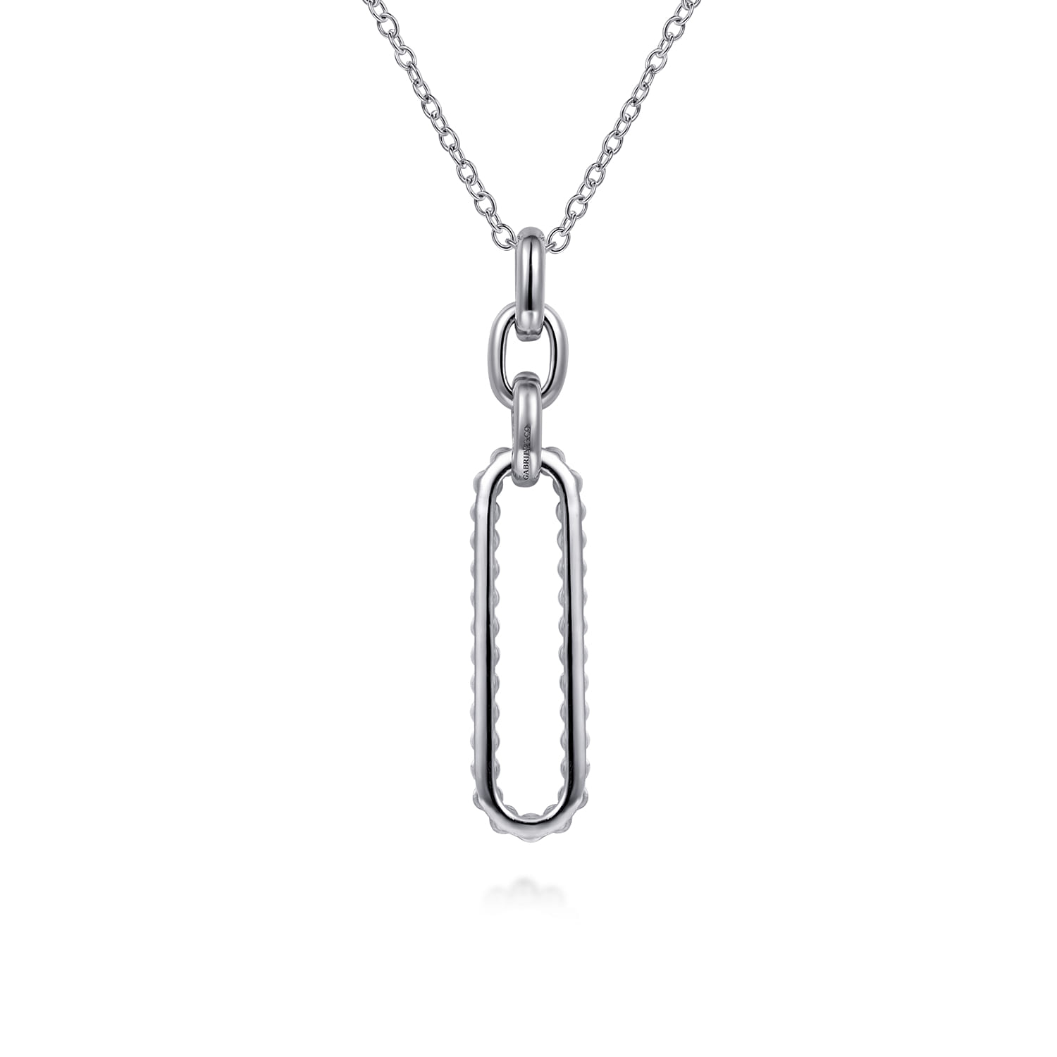 14K Yellow Gold and 925 Sterling Silver Bujukan Link Pendant Necklace - Image 2
