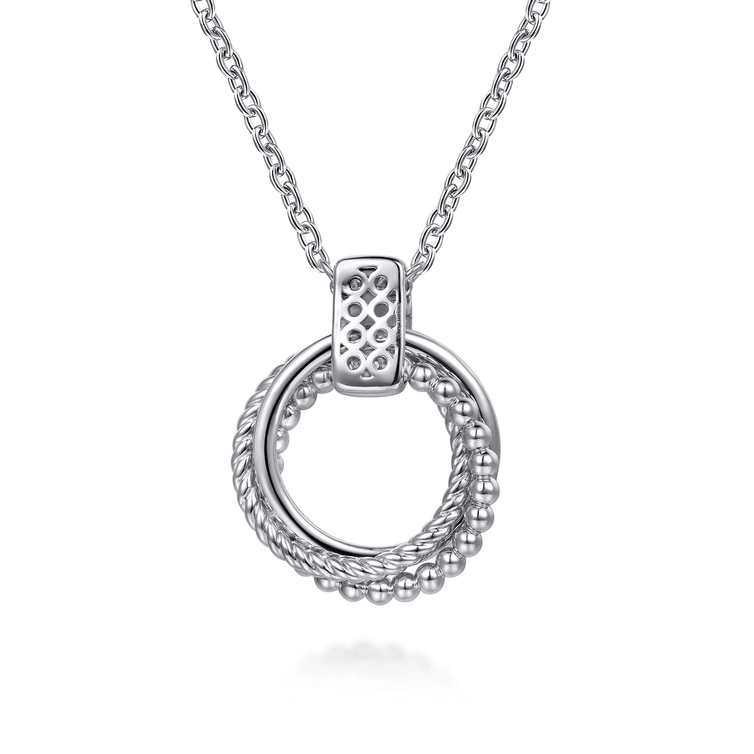 Pendant Necklace 14K Yellow Gold and 925 Sterling Silver Bujukan - Image 3