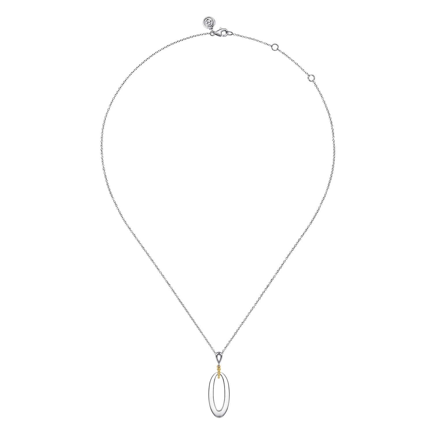 14K Yellow Gold 925 Sterling Silver Bujukan Pendant Drop Necklace - Image 2