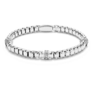 Fancy Classic Link Bracelet in White