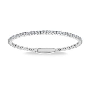 Tennis Bangle 2mm in White