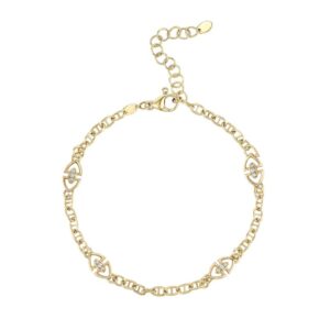 Small Heritage Station Bracelet in Yellow