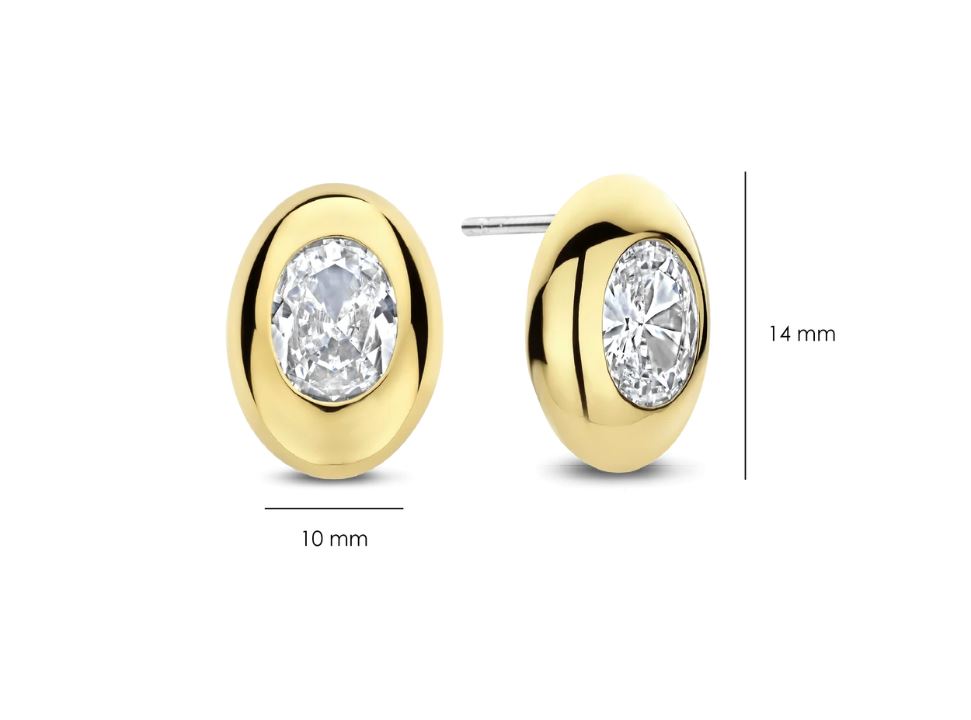 Oval Sparkle Earrings - Image 2