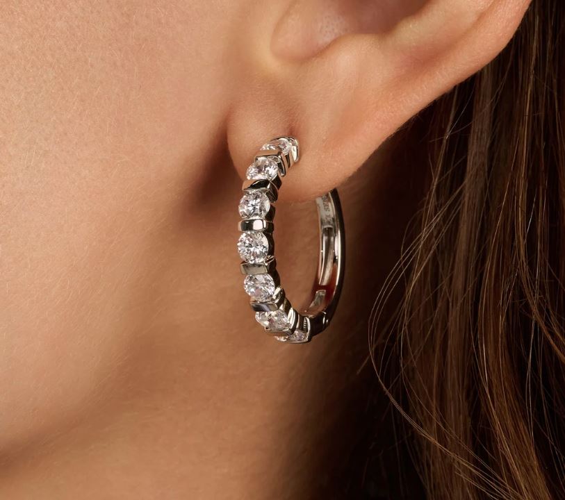 Contrast Tennis Hoops Silver 25mm - Image 2