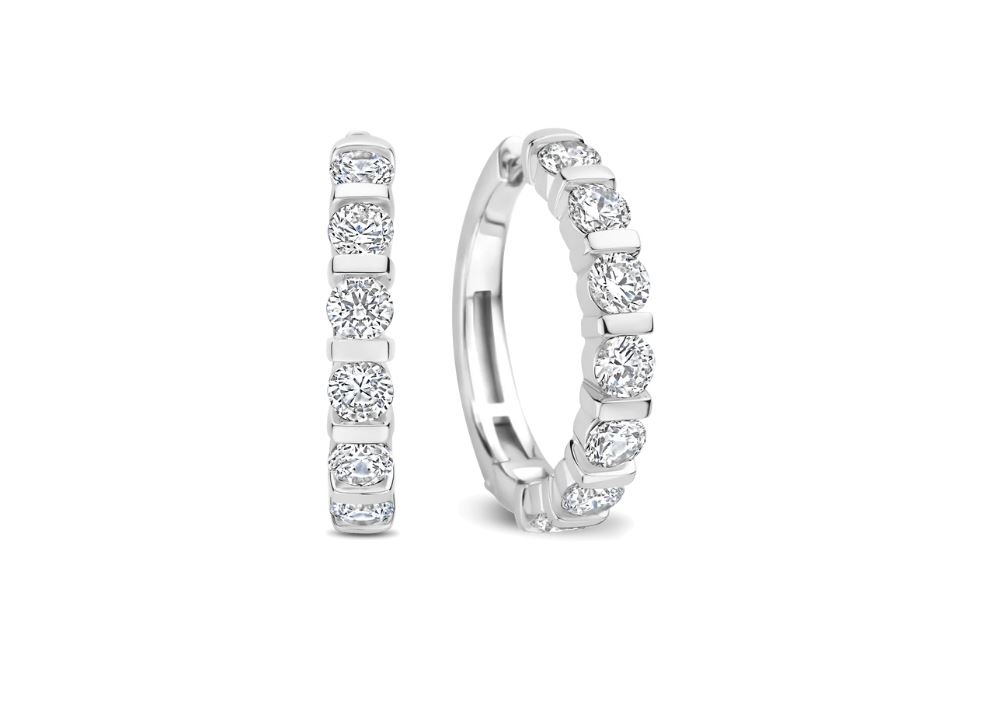 Contrast Tennis Hoops Silver 25mm