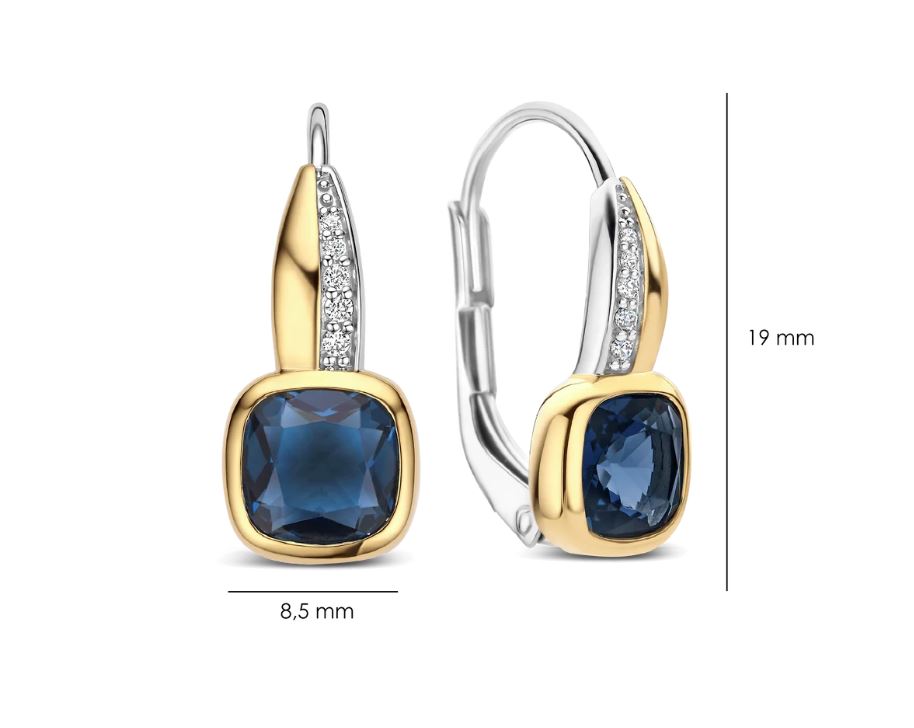 Blue Cushion Hoops - Image 4