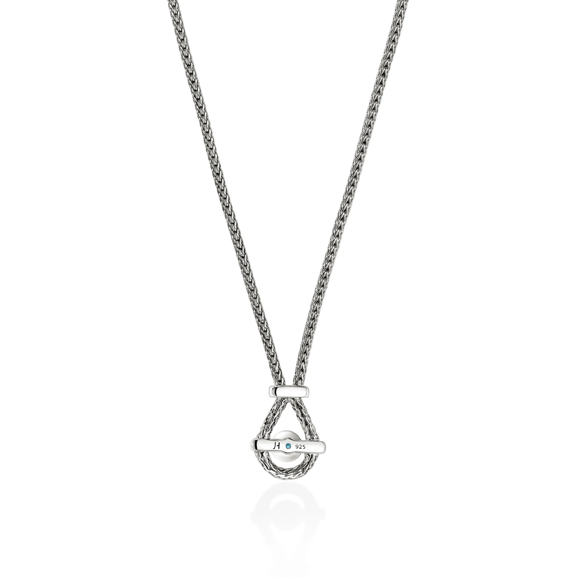 Icon Necklace, Sterling Silver, Swiss Blue Topaz, 1.8MM - Image 2