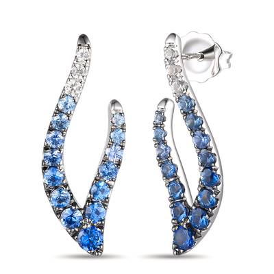Le Vian Ombre® Denim Ombré® Sapphire Earrings in 14K Vanilla Gold®