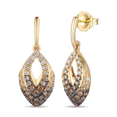Le Vian Ombre® Chocolate Ombré® Diamond Earrings in 14K Honey Gold™