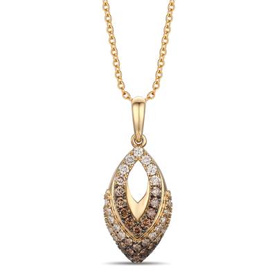 Le Vian Ombre® Chocolate Ombré® Diamond Pendant in 14K Honey Gold™
