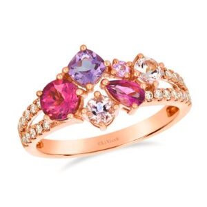 Le Vian® Passion Fruit Tourmaline™ & Cotton Candy Amethyst® Ring in 14K Strawberry Gold®