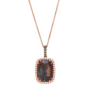 Le Vian® Chocolate Aquadite™ & Chocolate Diamond Pendant in 14K Strawberry Gold®