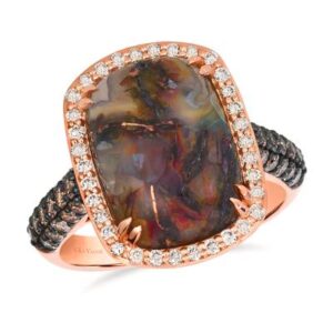 Le Vian® Chocolate Aquadite™ & Chocolate Diamond Ring in 14K Strawberry Gold®