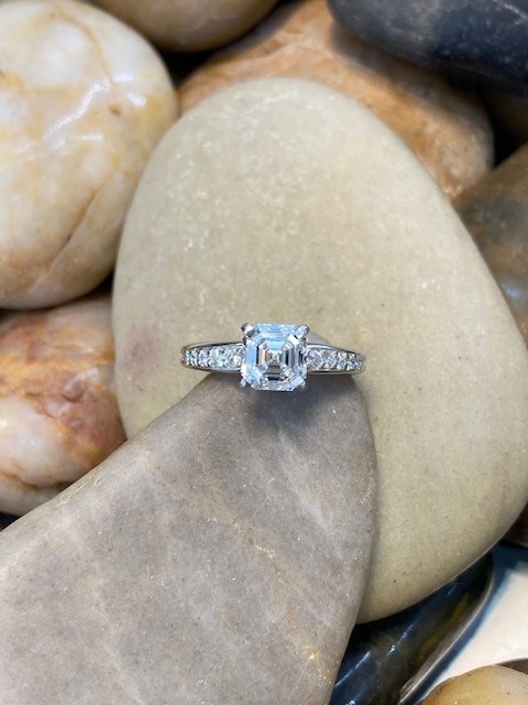 115-17926 Asscher Cut Engagement Ring - Image 2