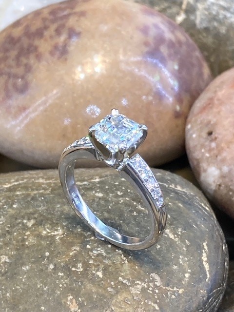 115-17926 Asscher Cut Engagement Ring - Image 5