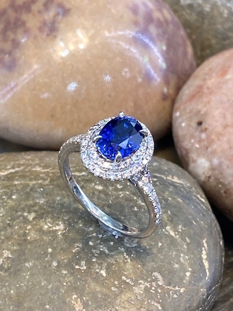 116-15191 Simon G. Sapphire & Diamond Ring - Image 6