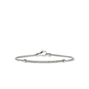 JH Essential Pavé Bracelet, Sterling Silver, Diamonds, 1.8MM