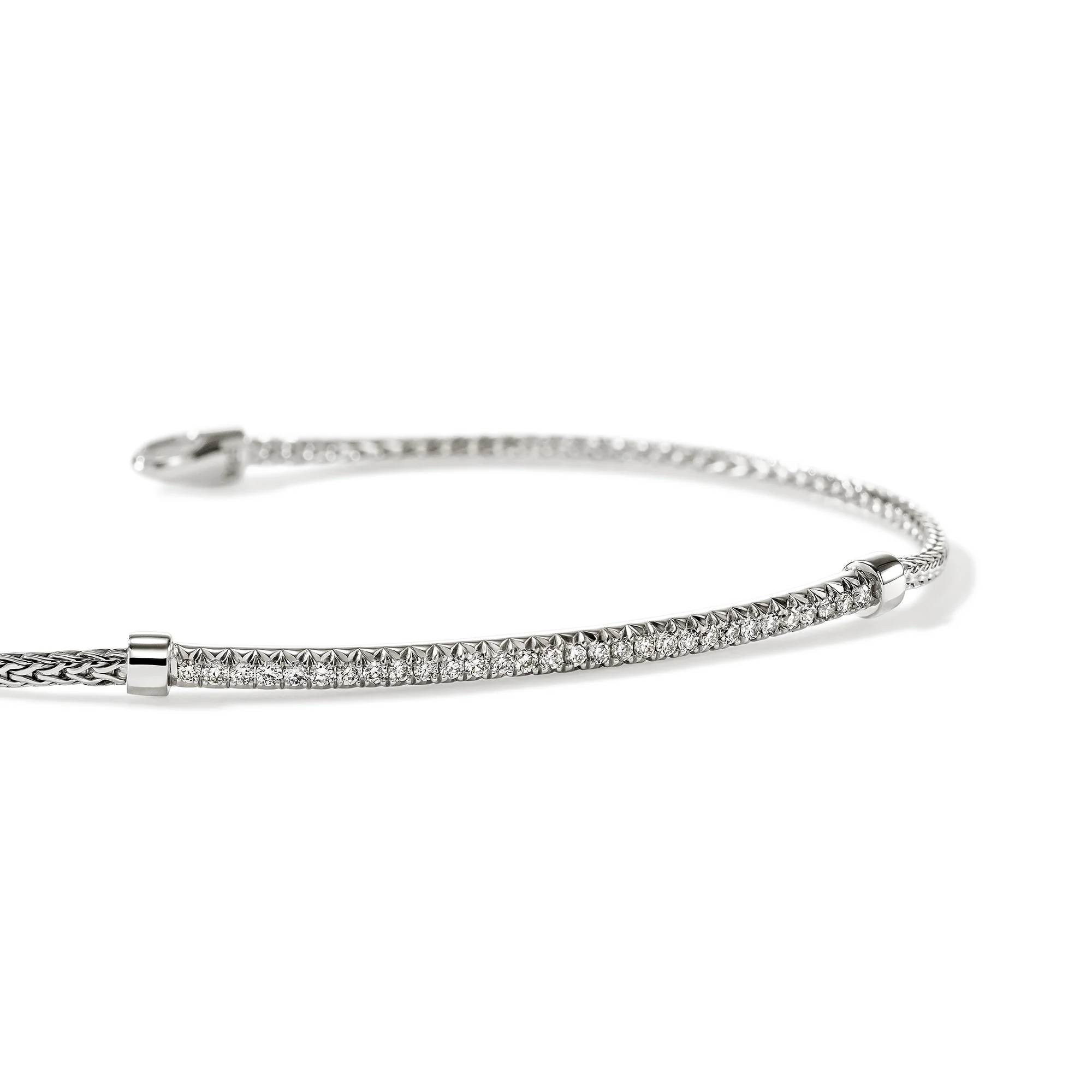 JH Essential Pavé Bracelet, Sterling Silver, Diamonds, 1.8MM - Image 3