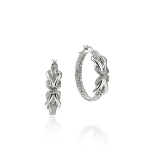Infinite Love Knot Hoop Earrings, Sterling Silver, 27.5MM