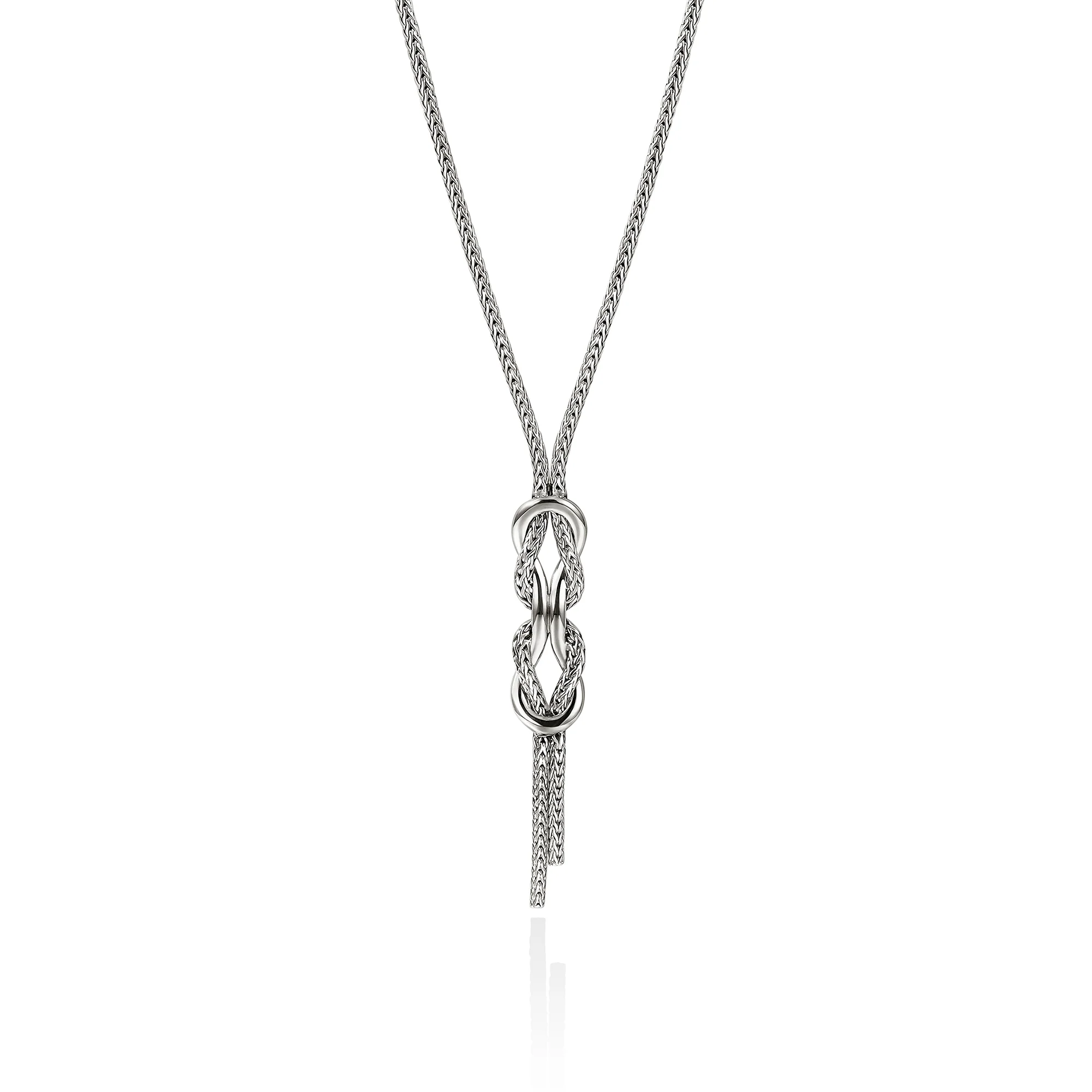 Infinite Love Knot Necklace, Sterling Silver, 1.8MM - Image 2