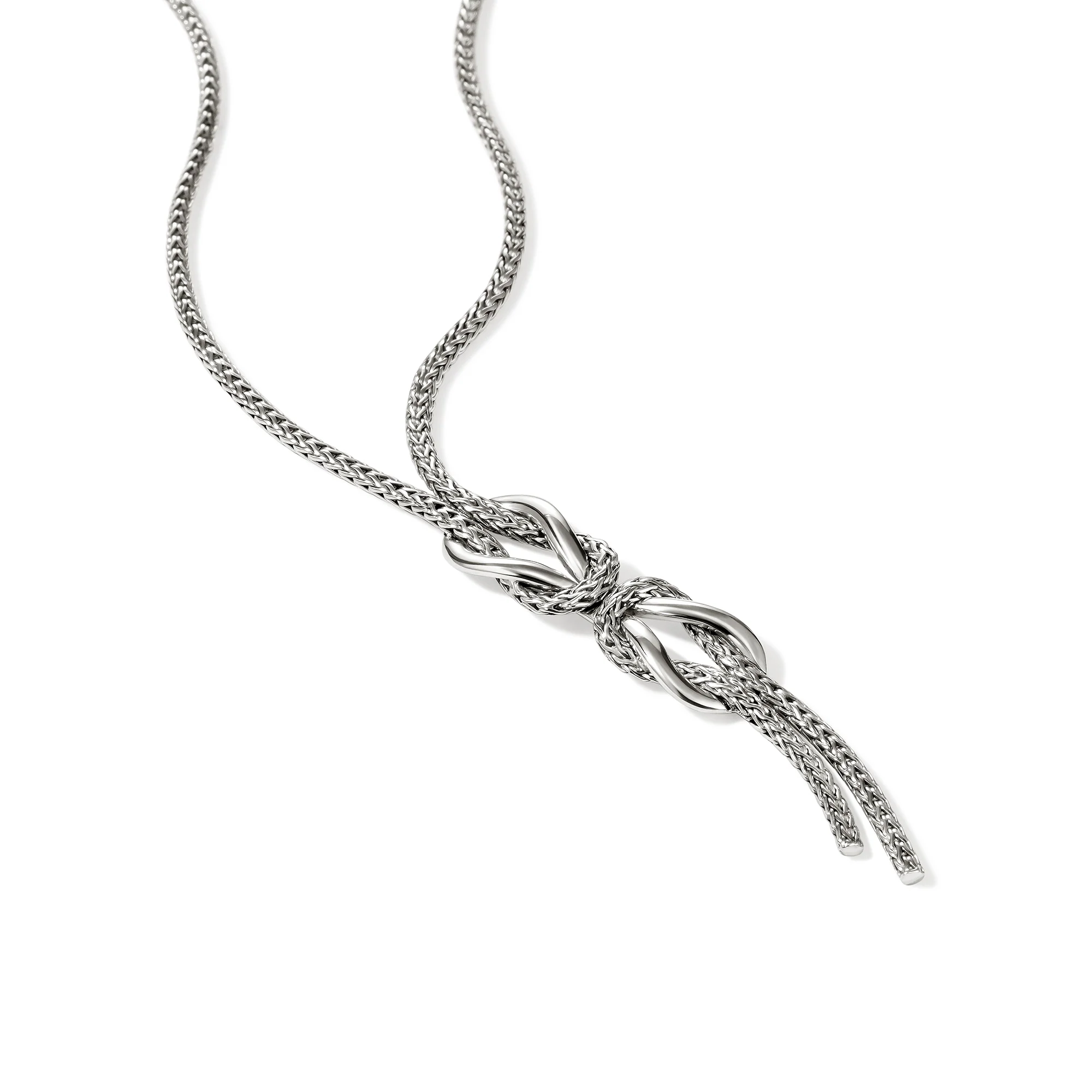 Infinite Love Knot Necklace, Sterling Silver, 1.8MM - Image 4
